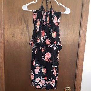 floral halter & flowy pant set